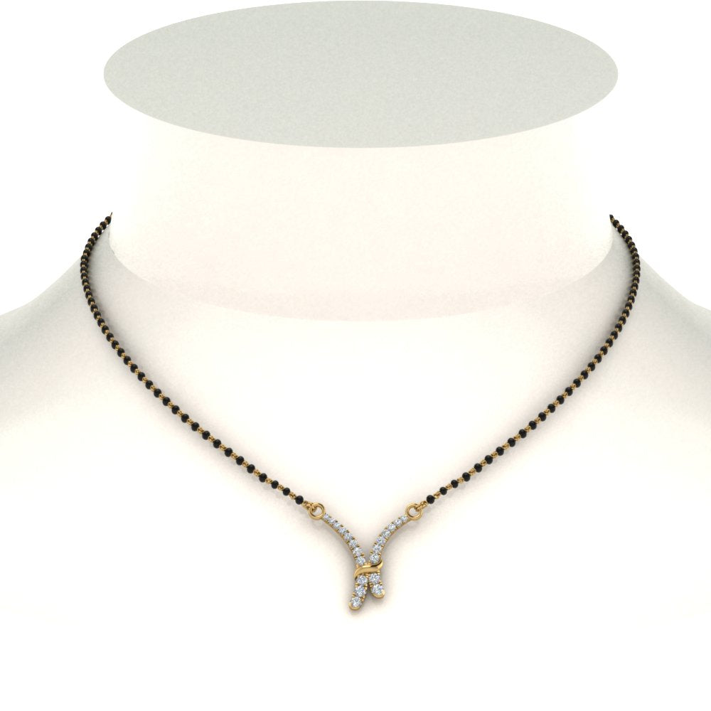 V-Shaped-Graduated-Diamond-Mangalsutra