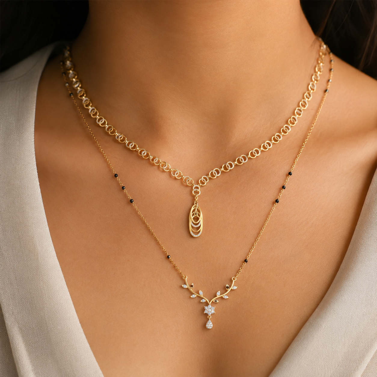 How to Layer a Mangalsutra with Other Necklaces