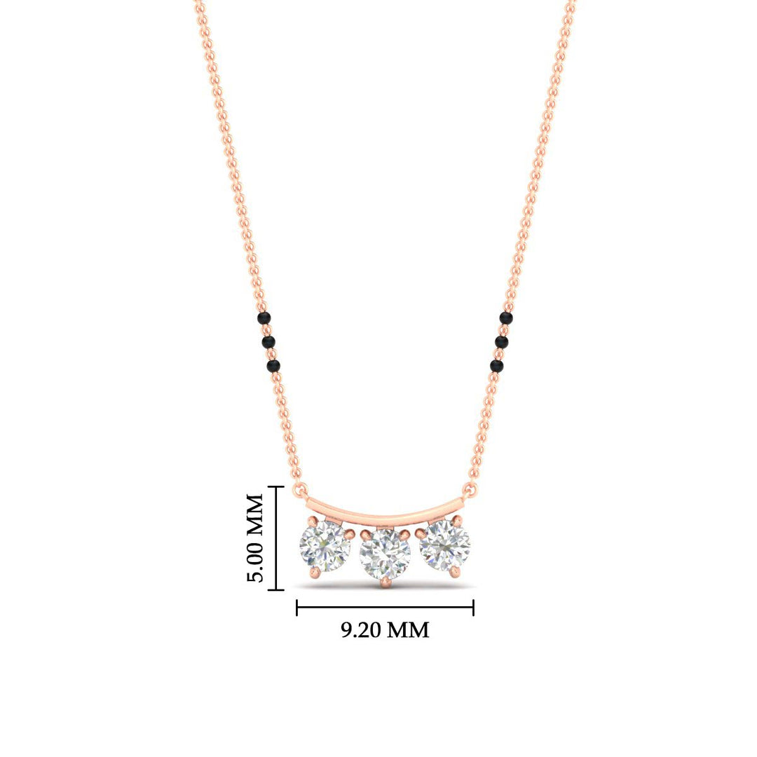 Classic Trio Diamond Mangalsutra Necklace