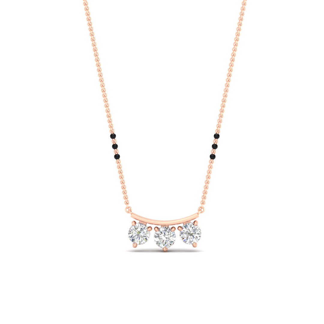 Classic Trio Diamond Mangalsutra Necklace