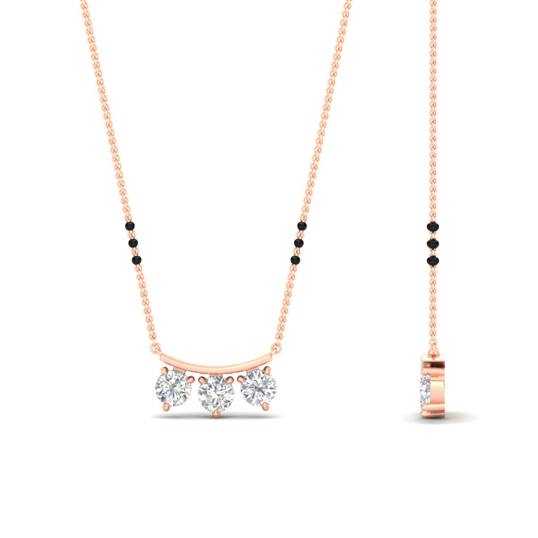 Classic Trio Diamond Mangalsutra Necklace