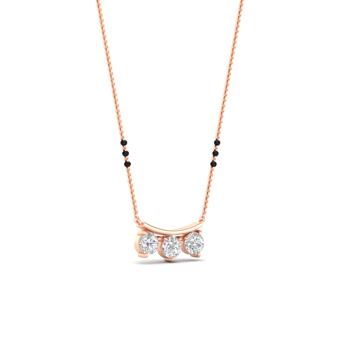 Classic Trio Diamond Mangalsutra Necklace