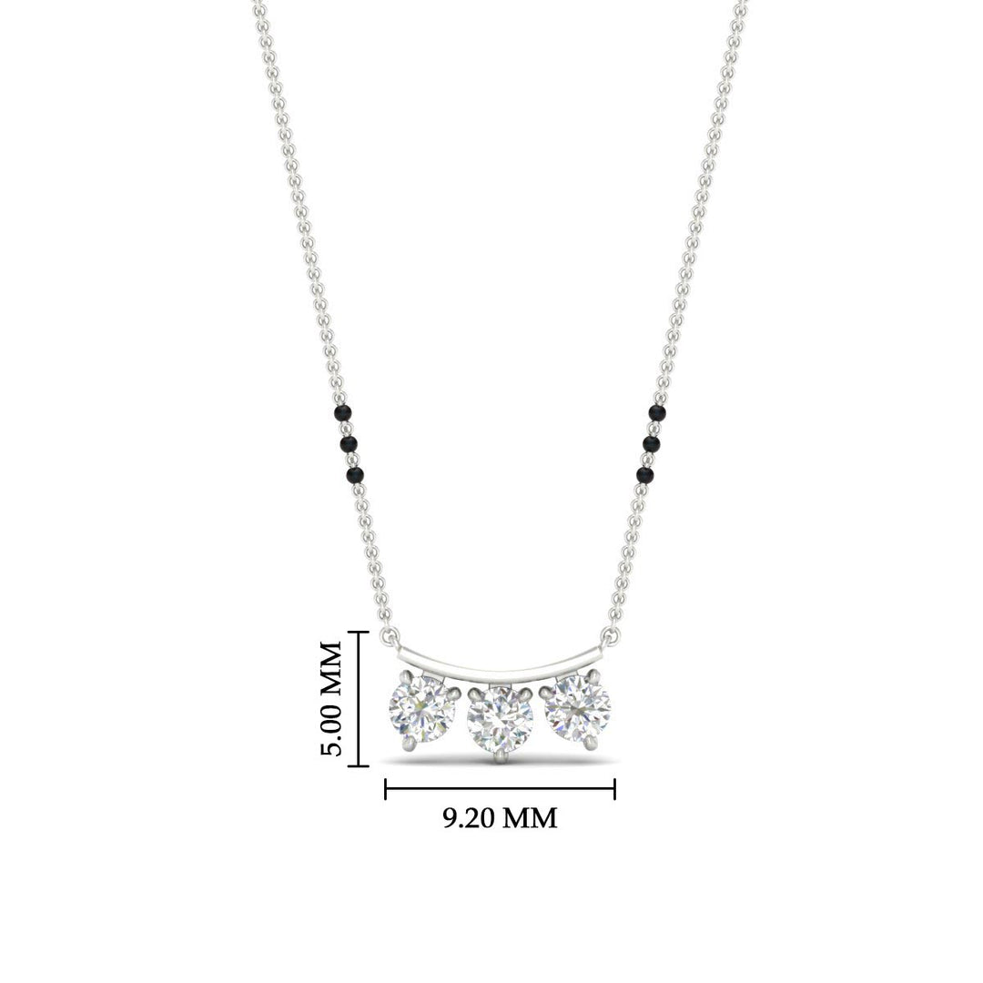 Classic Trio Diamond Mangalsutra Necklace