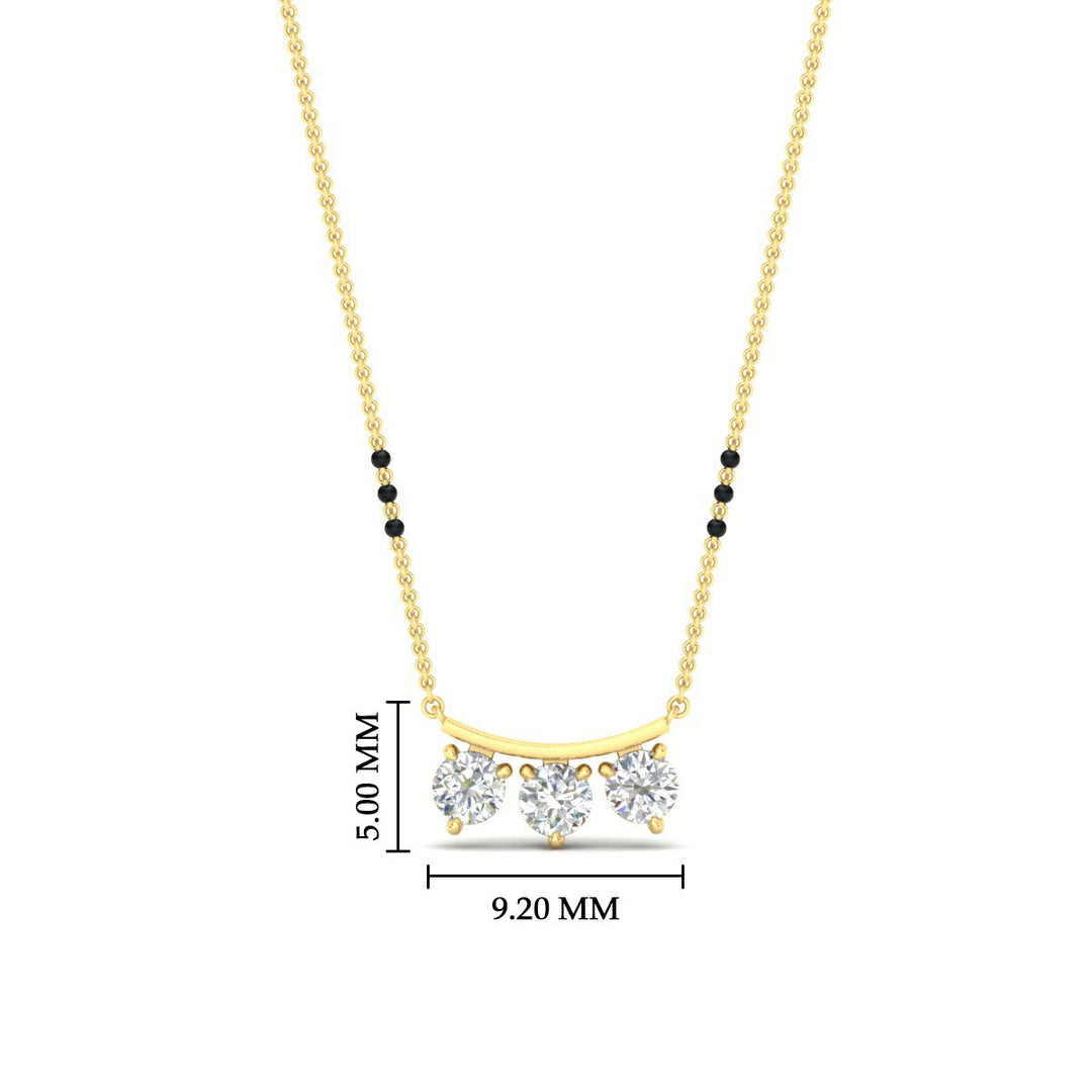 Classic Trio Diamond Mangalsutra Necklace