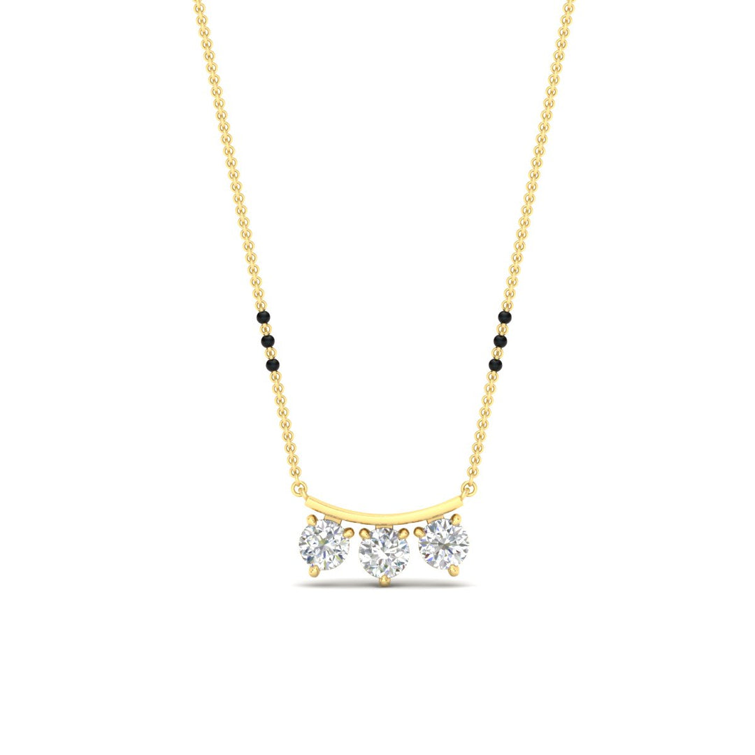 Classic Trio Diamond Mangalsutra Necklace