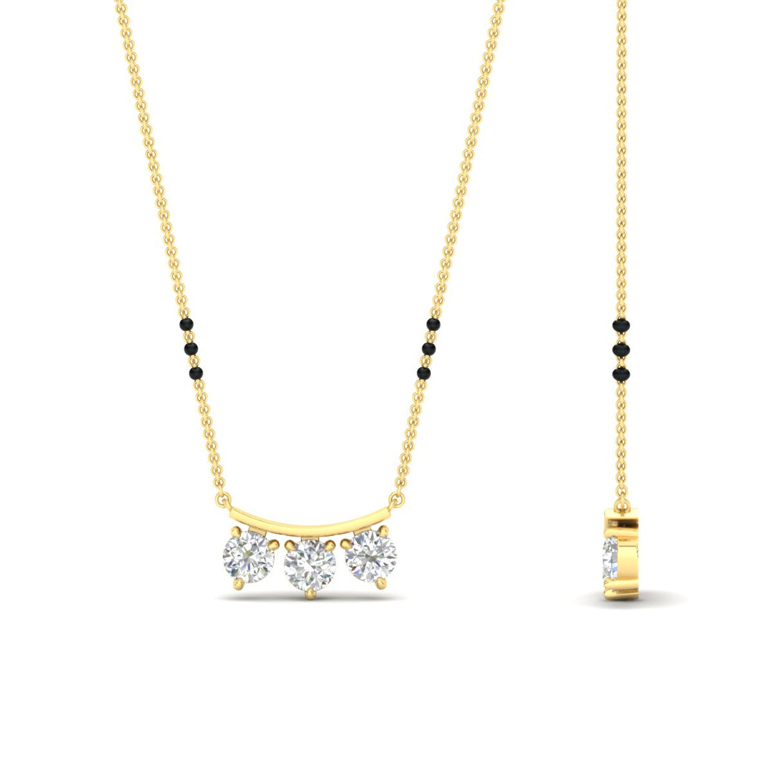 Classic Trio Diamond Mangalsutra Necklace