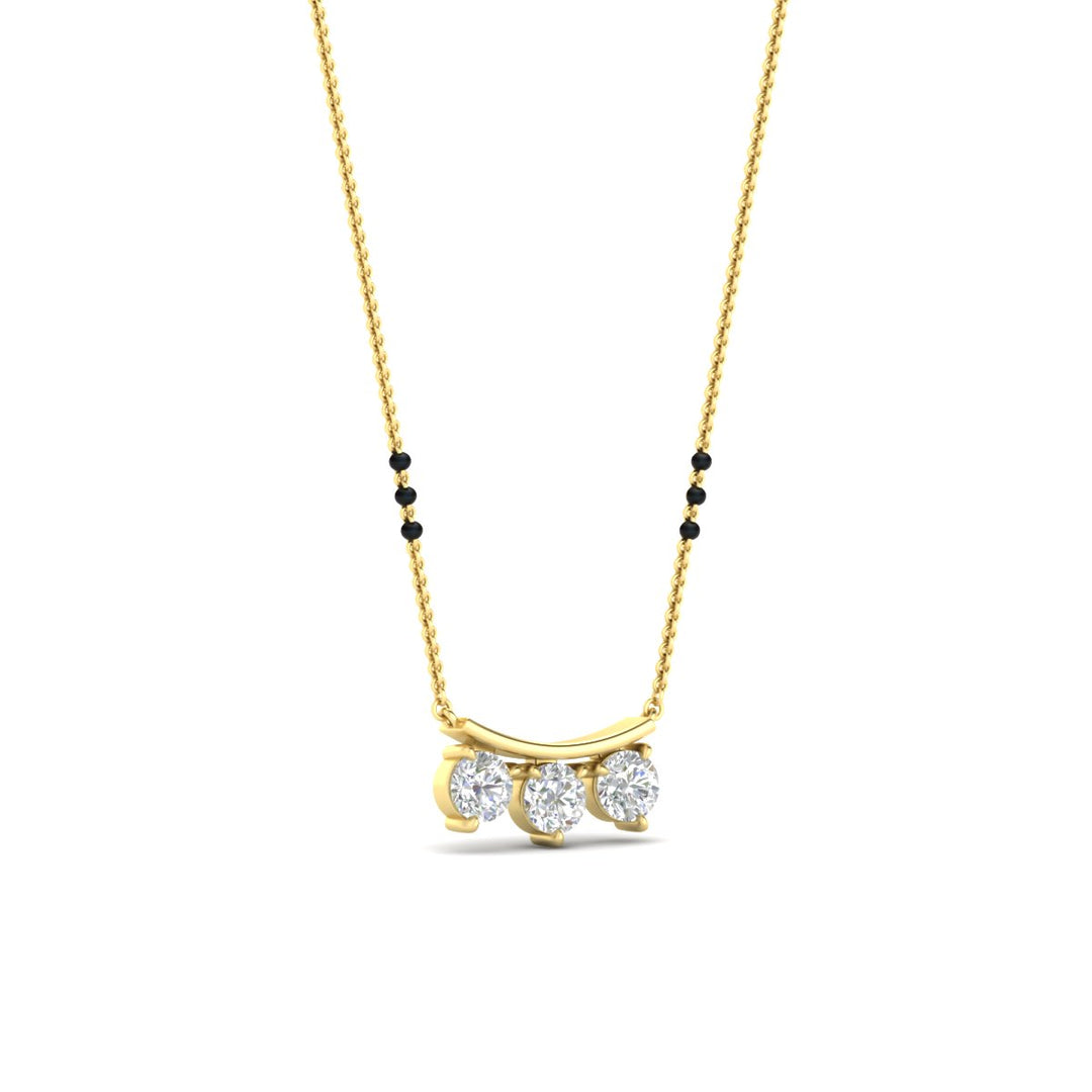 Classic Trio Diamond Mangalsutra Necklace
