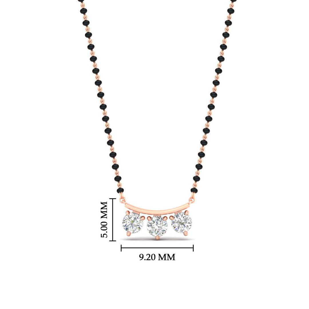 Classic Trio Diamond Mangalsutra Necklace