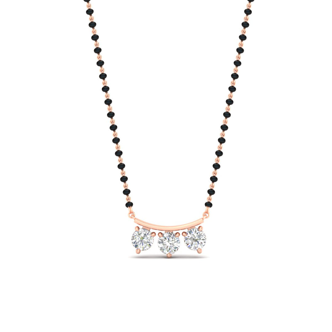 Classic Trio Diamond Mangalsutra Necklace