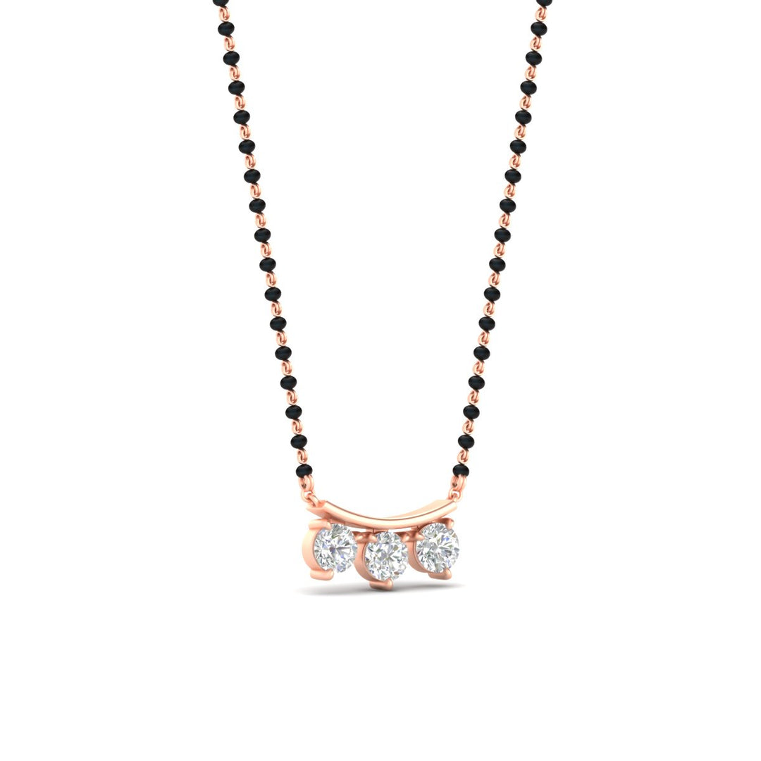Classic Trio Diamond Mangalsutra Necklace
