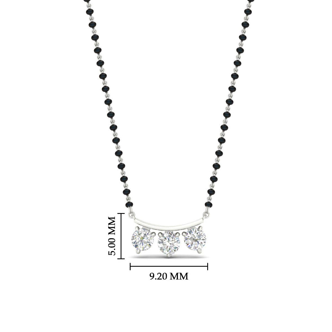 Classic Trio Diamond Mangalsutra Necklace