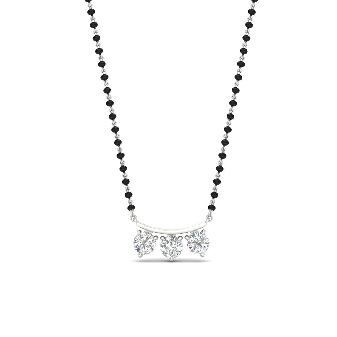Classic Trio Diamond Mangalsutra Necklace