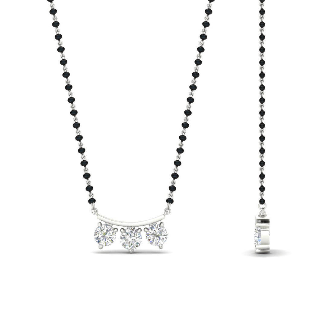 Classic Trio Diamond Mangalsutra Necklace