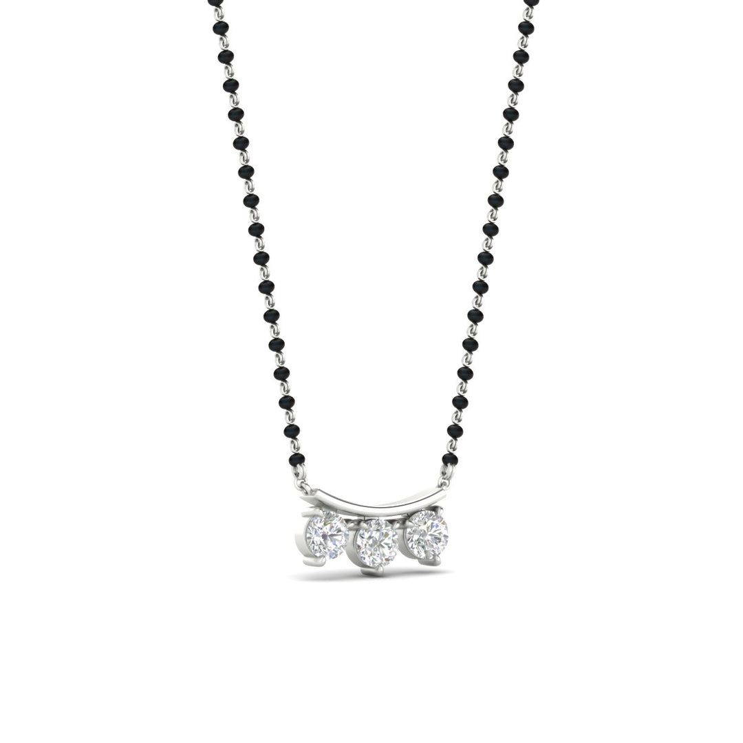 Classic Trio Diamond Mangalsutra Necklace