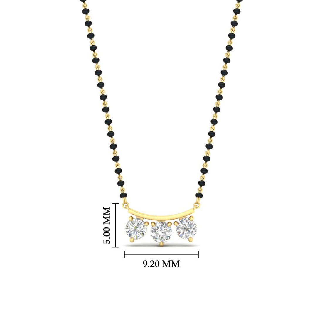 Classic Trio Diamond Mangalsutra Necklace