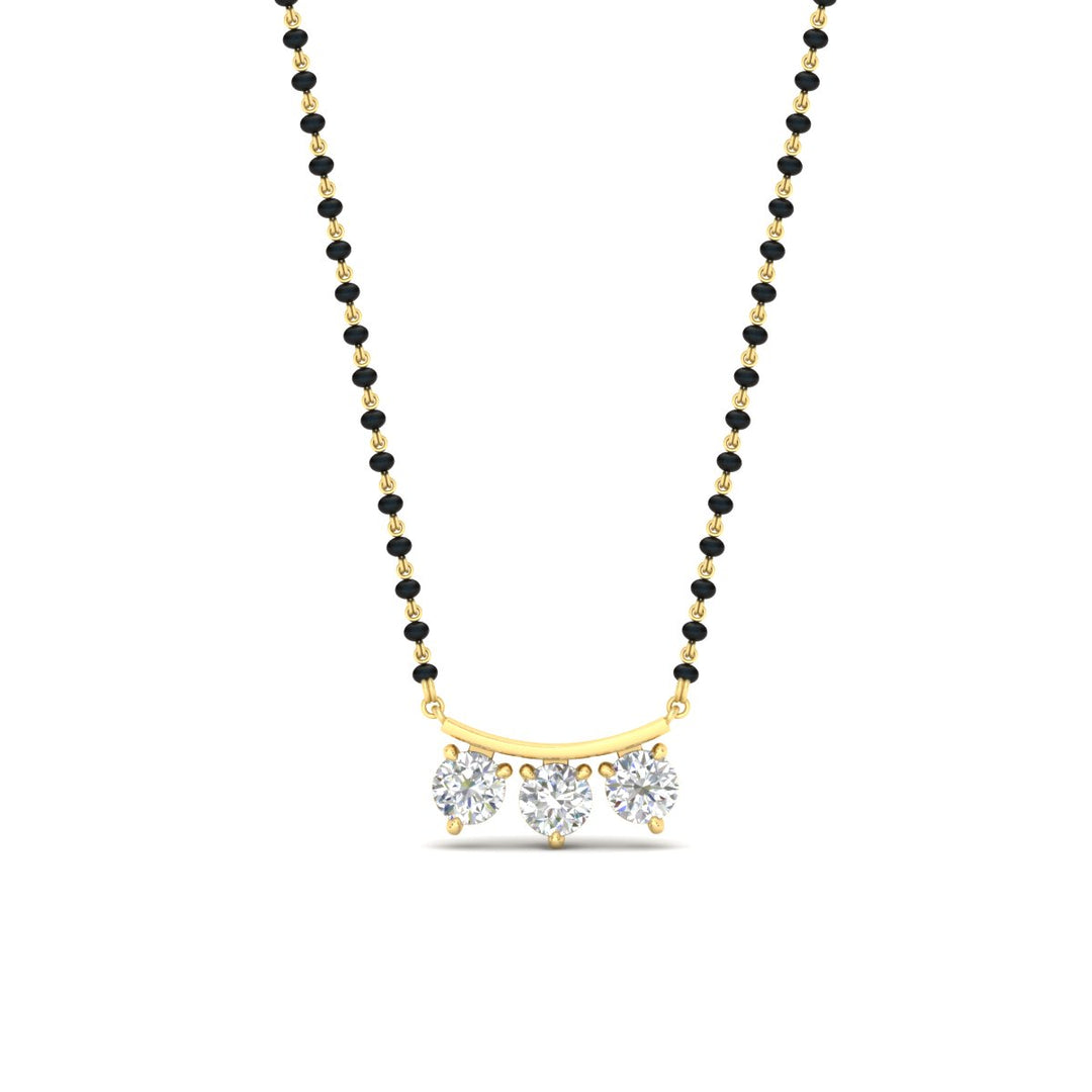 Classic Trio Diamond Mangalsutra Necklace