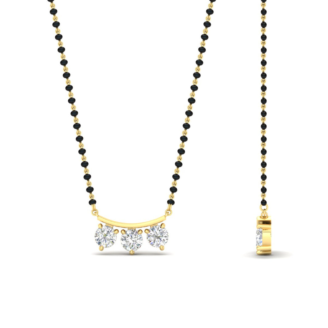 Classic Trio Diamond Mangalsutra Necklace