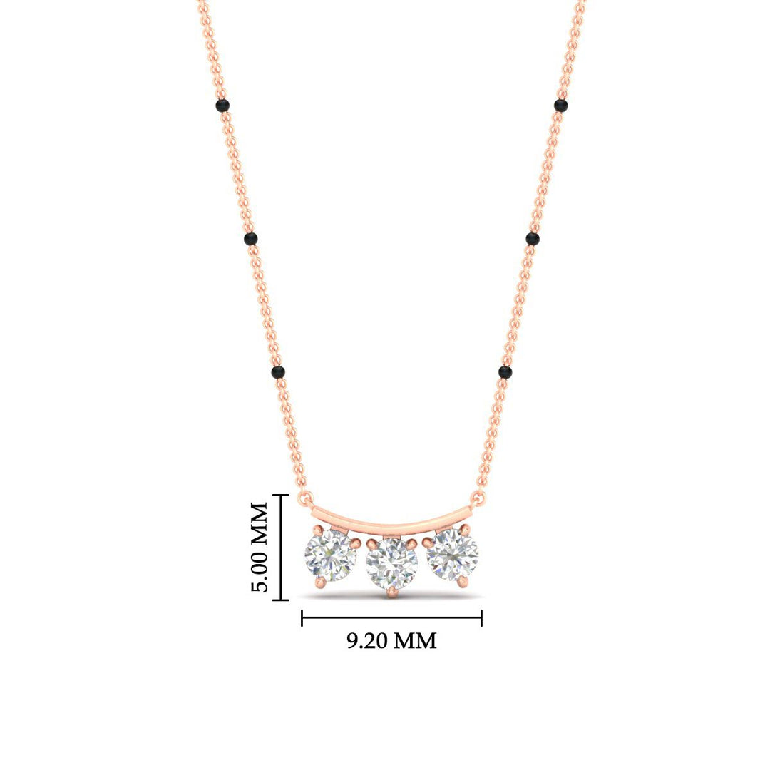 Classic Trio Diamond Mangalsutra Necklace
