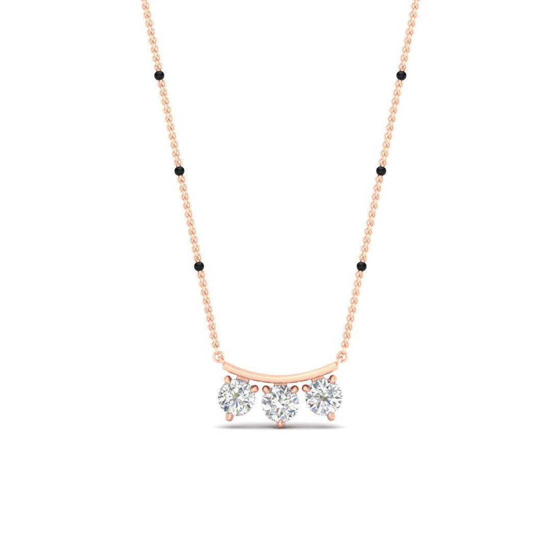 Classic Trio Diamond Mangalsutra Necklace