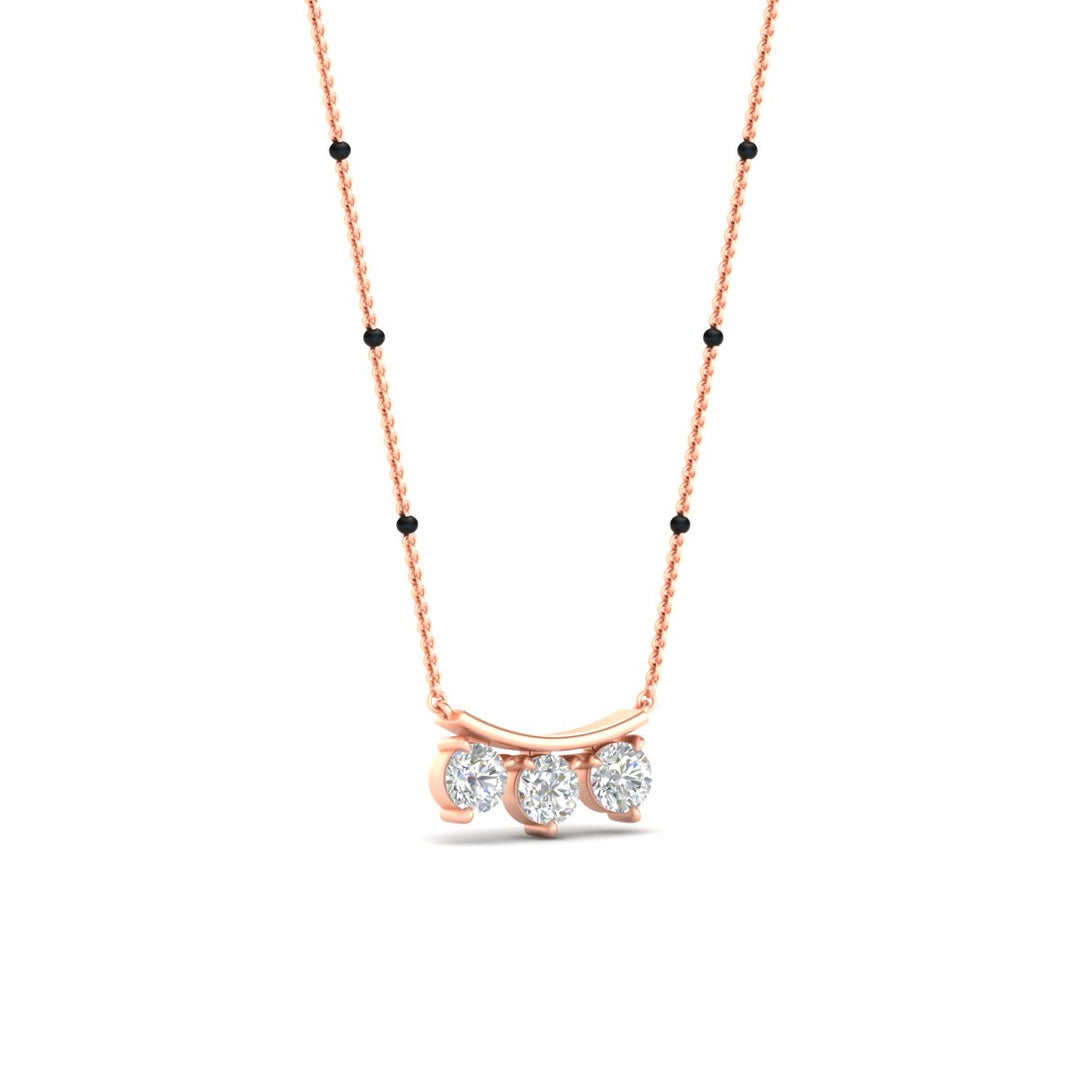 Classic Trio Diamond Mangalsutra Necklace