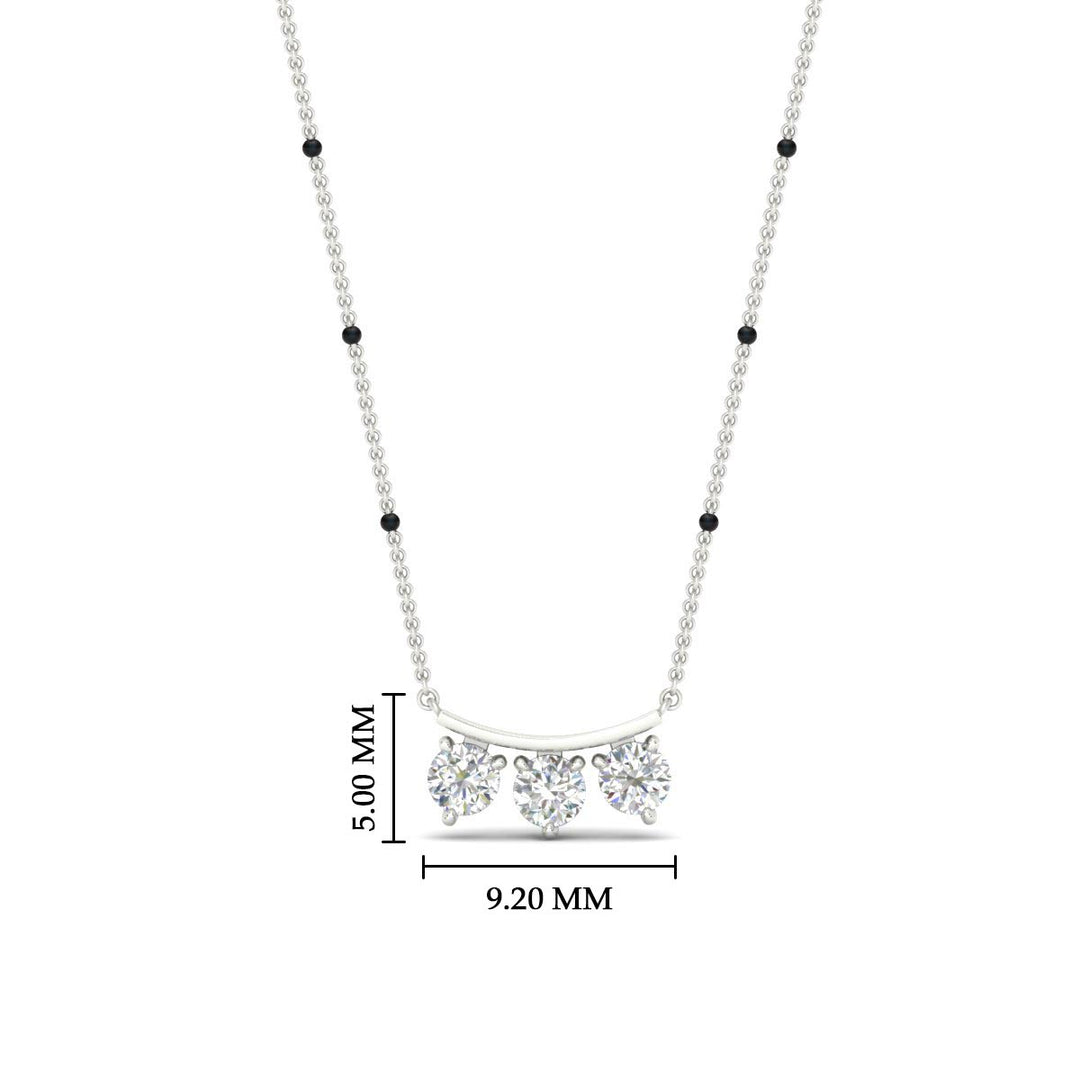 Classic Trio Diamond Mangalsutra Necklace