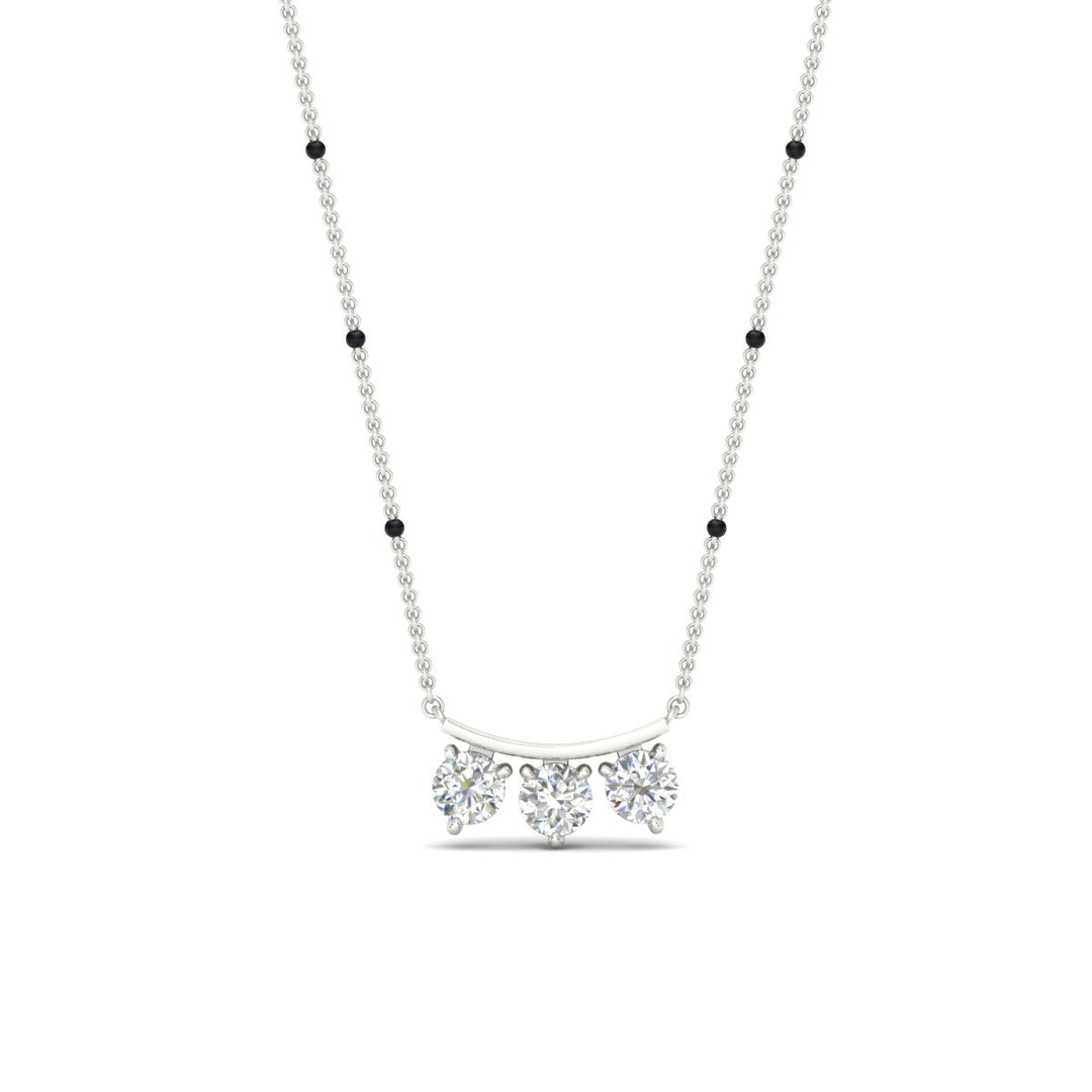 Classic Trio Diamond Mangalsutra Necklace