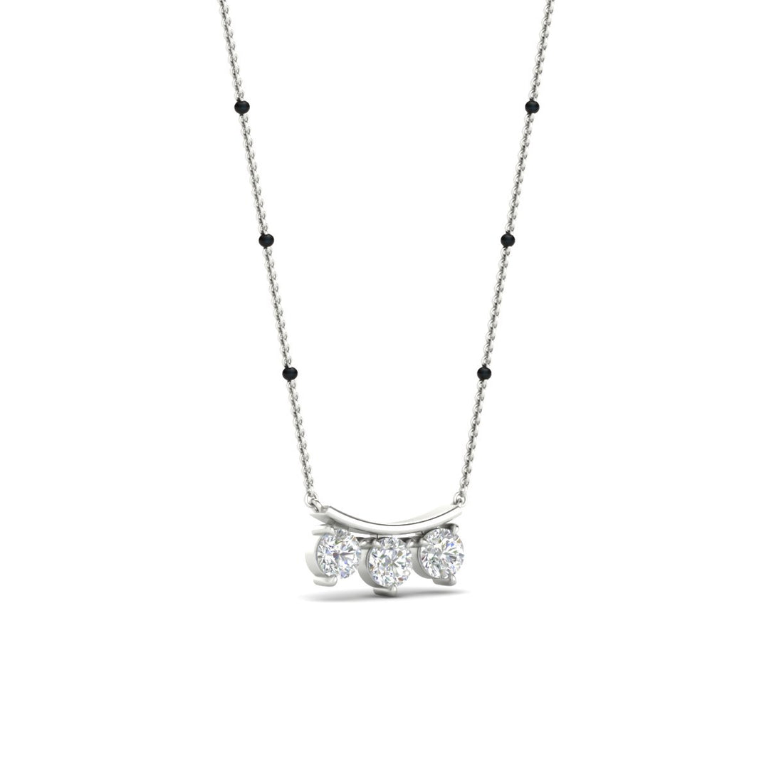 Classic Trio Diamond Mangalsutra Necklace
