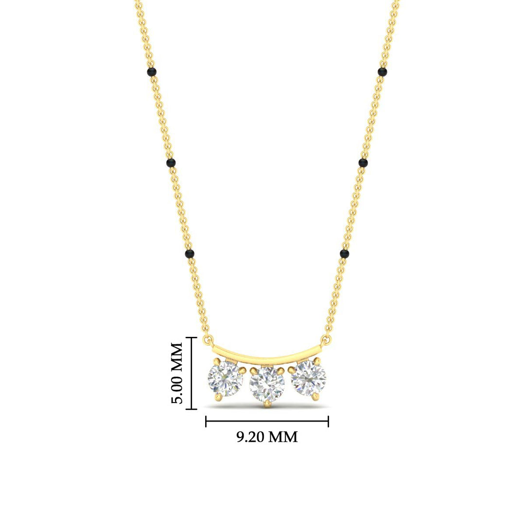 Classic Trio Diamond Mangalsutra Necklace