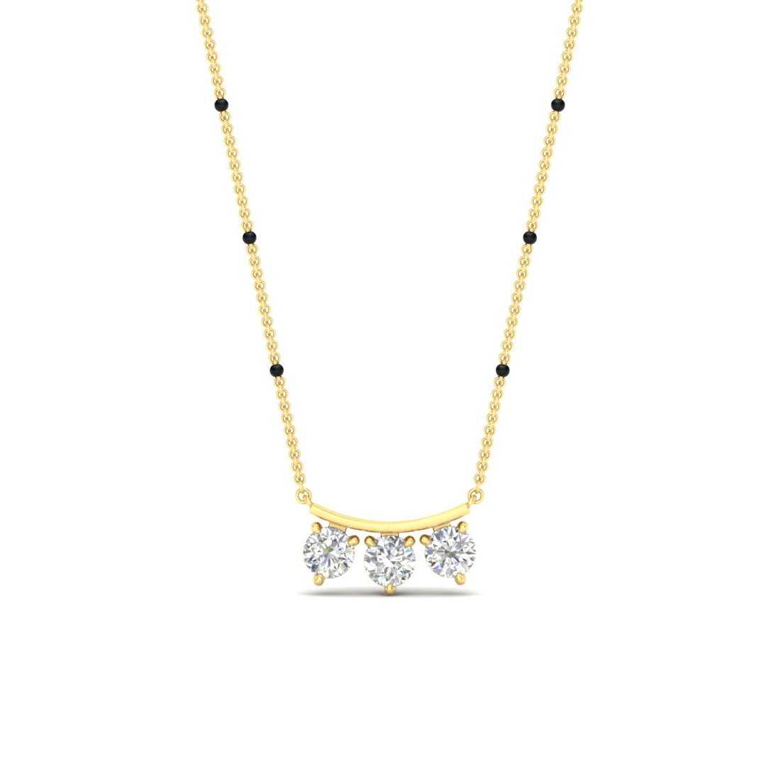 Classic Trio Diamond Mangalsutra Necklace
