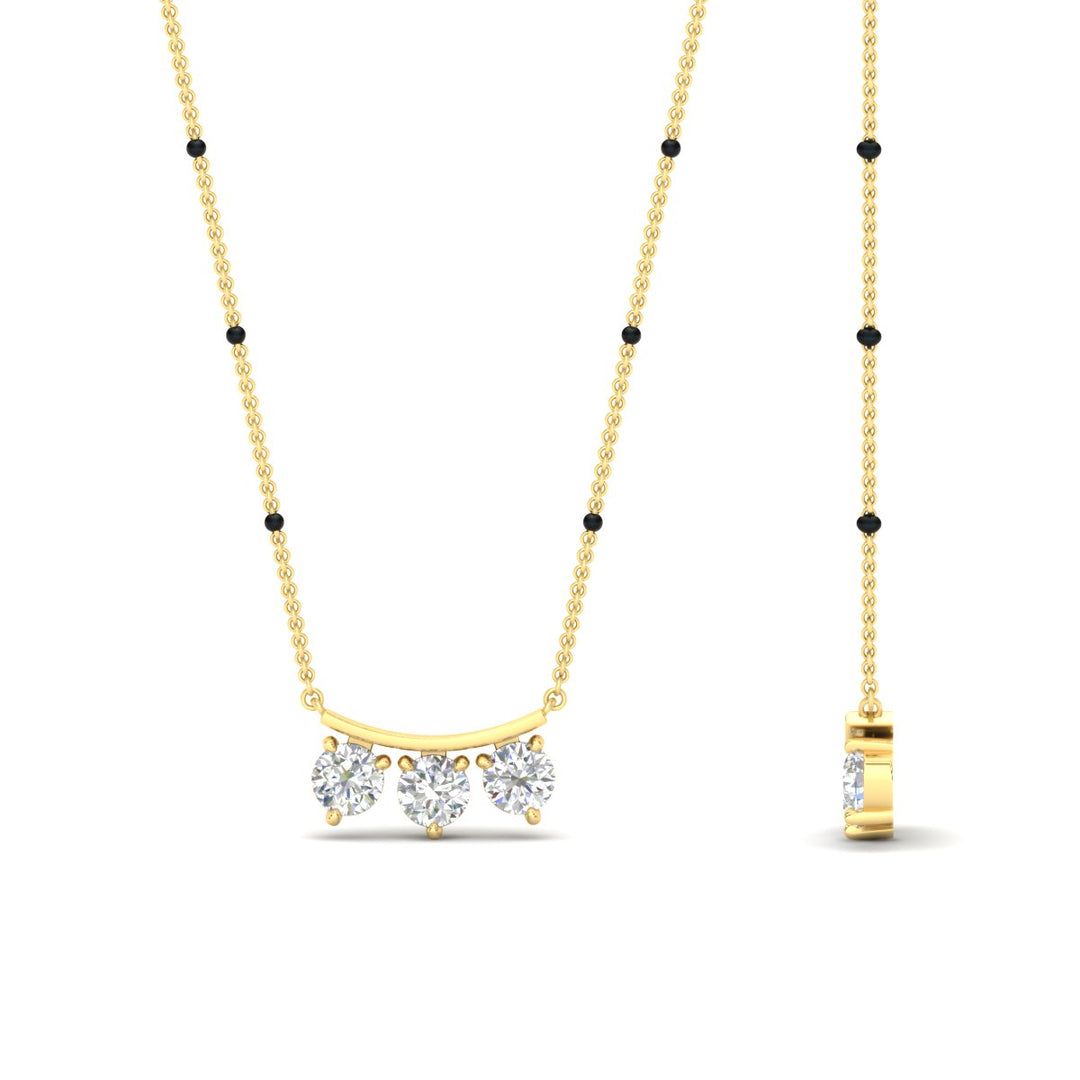 Classic Trio Diamond Mangalsutra Necklace
