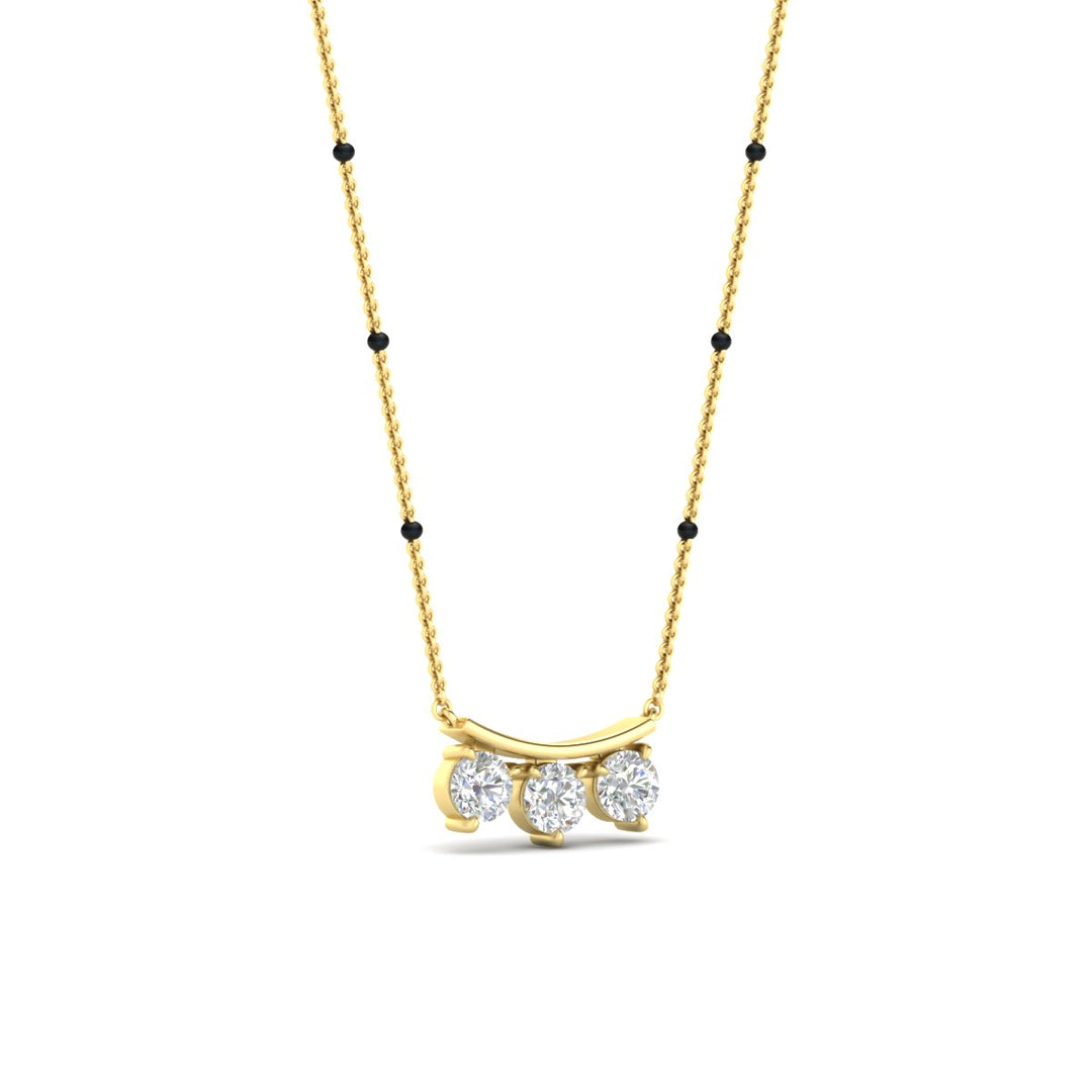 Classic Trio Diamond Mangalsutra Necklace