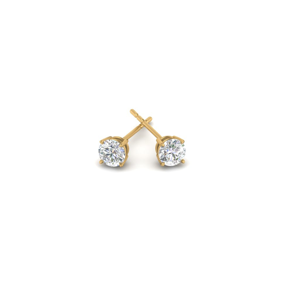 1/2 To 2 Carat Round Diamond Stud Earring