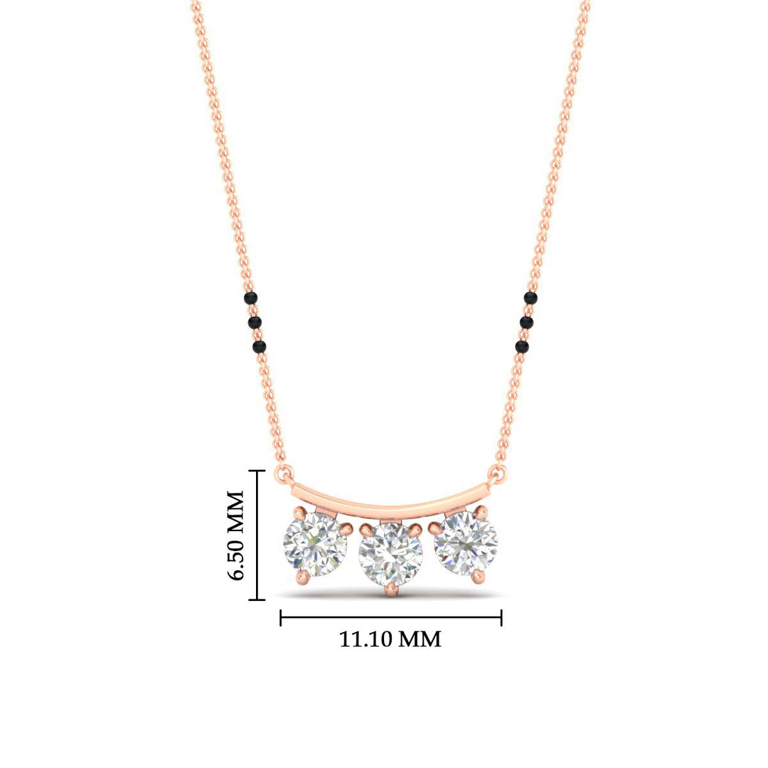 Classic Trio Diamond Mangalsutra Necklace