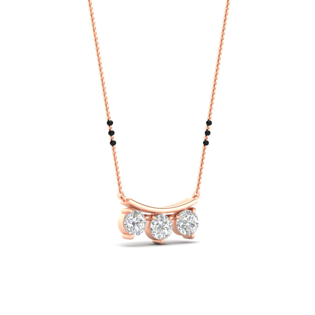 Classic Trio Diamond Mangalsutra Necklace