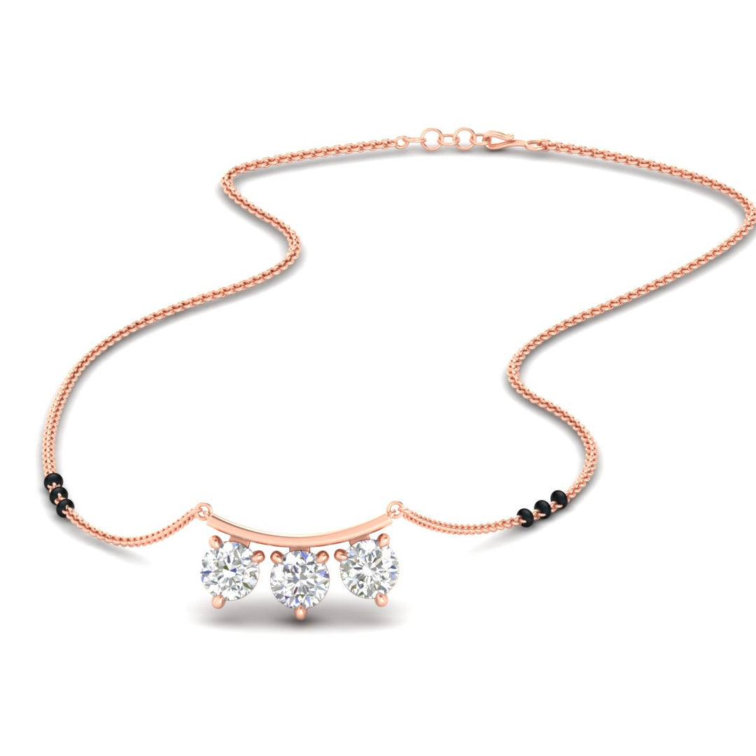 Classic Trio Diamond Mangalsutra Necklace