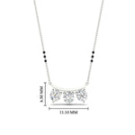 Load image into Gallery viewer, Classic Trio Diamond Mangalsutra Necklace