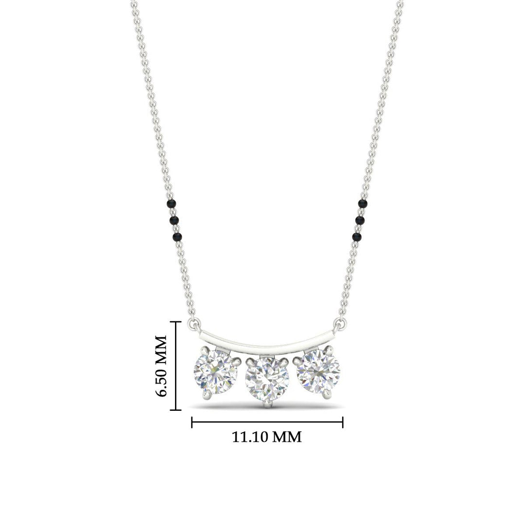Classic Trio Diamond Mangalsutra Necklace
