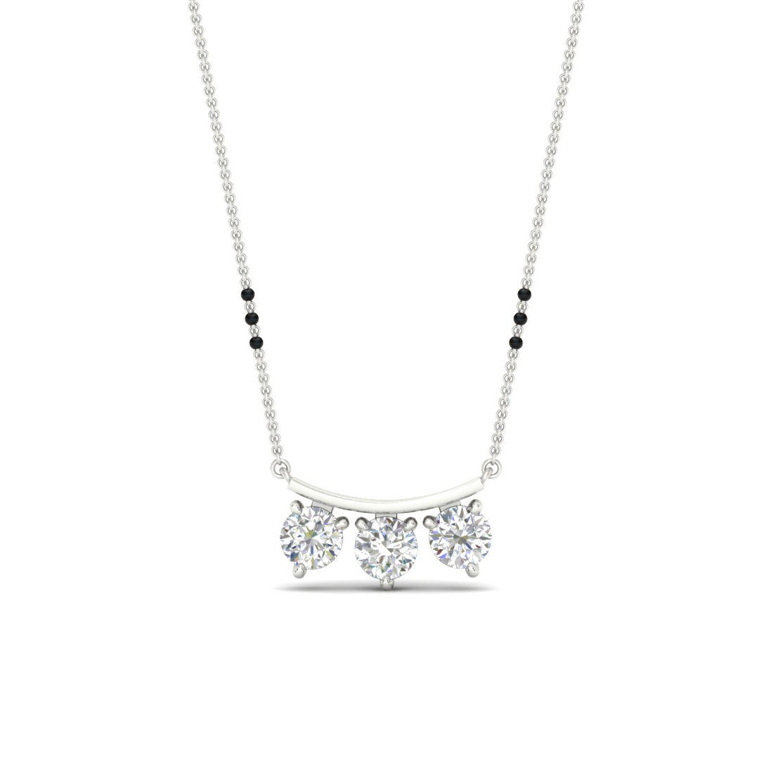Classic Trio Diamond Mangalsutra Necklace