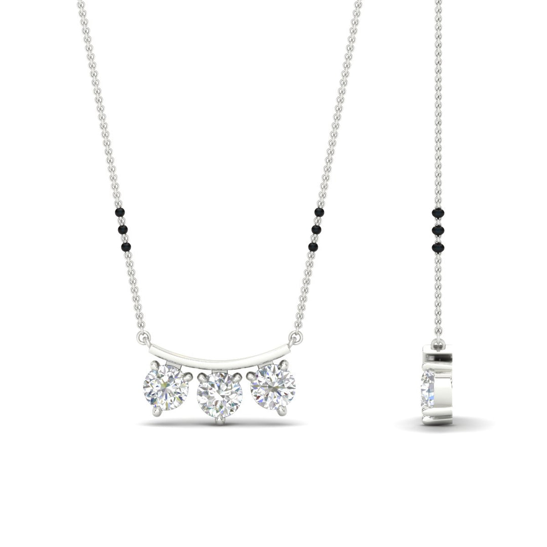 Classic Trio Diamond Mangalsutra Necklace