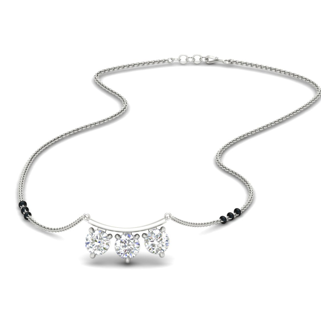 Classic Trio Diamond Mangalsutra Necklace