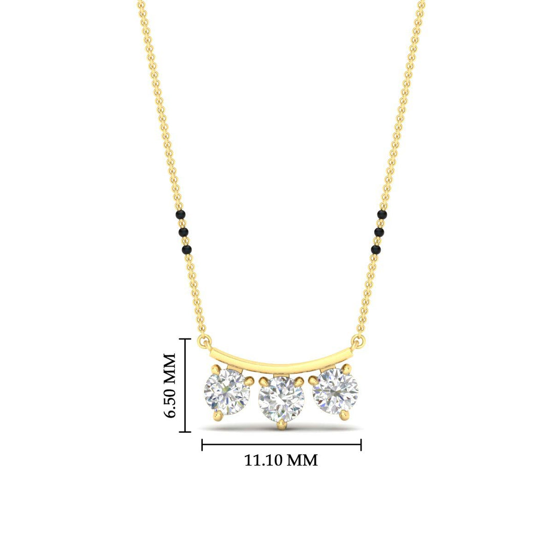 Classic Trio Diamond Mangalsutra Necklace