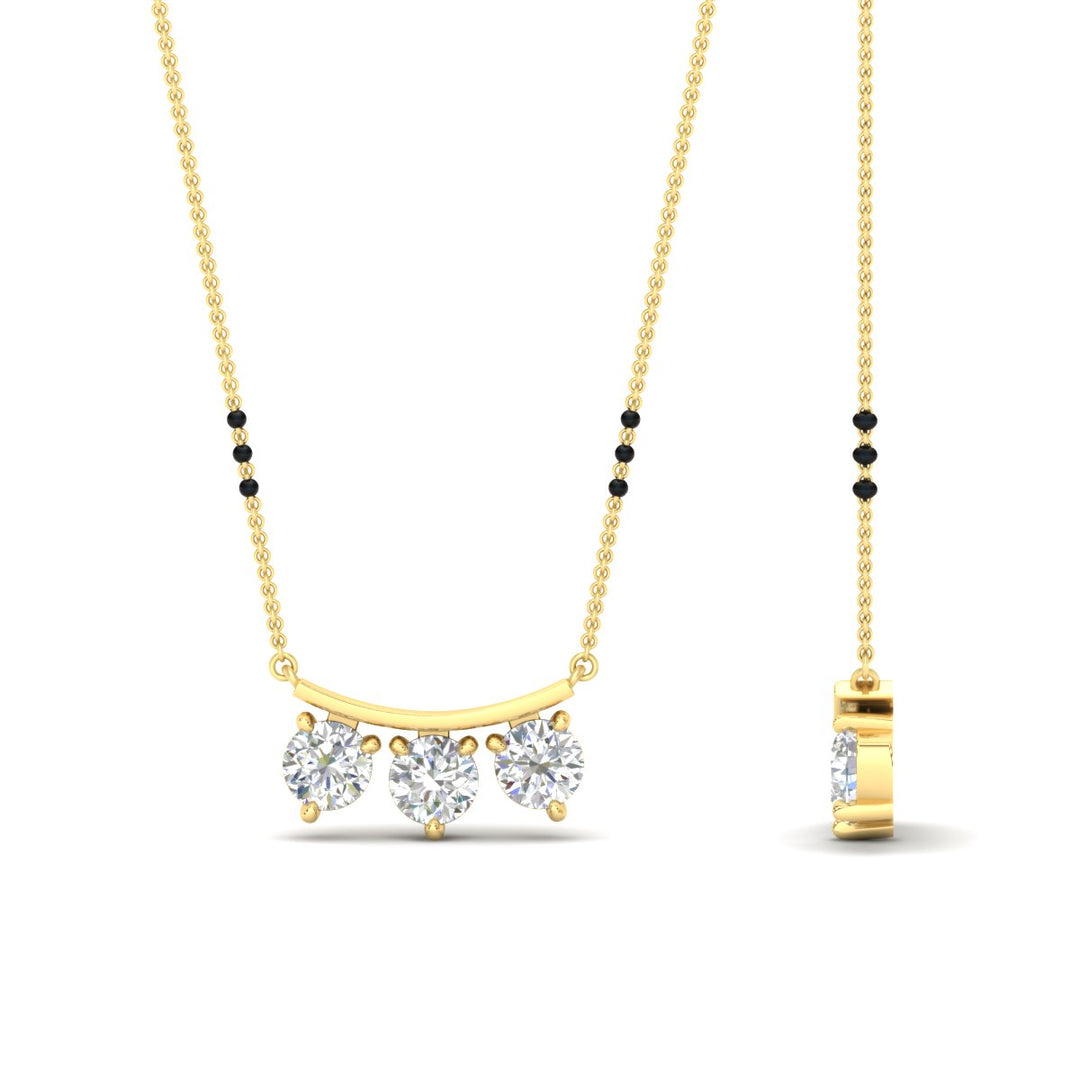 Classic Trio Diamond Mangalsutra Necklace