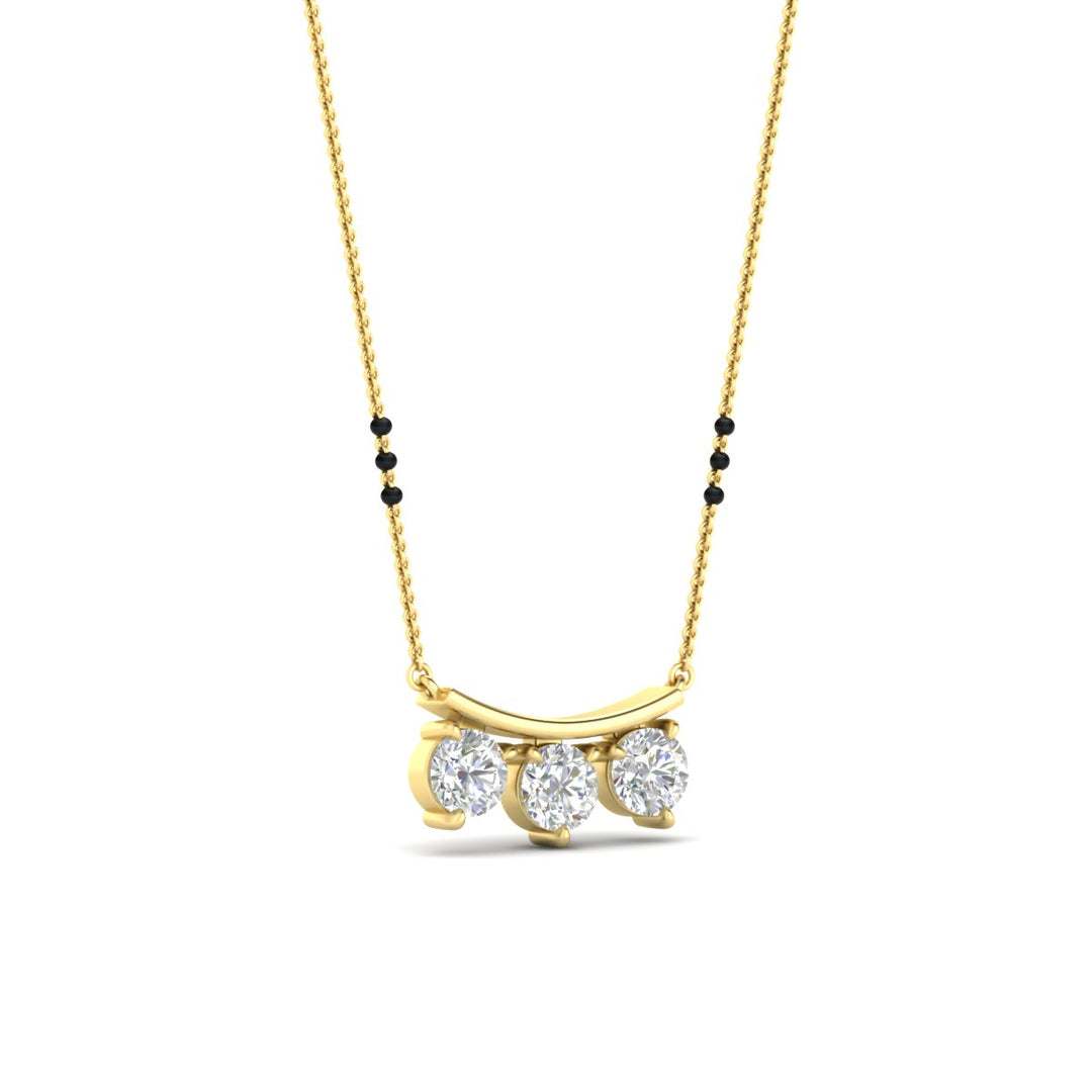 Classic Trio Diamond Mangalsutra Necklace