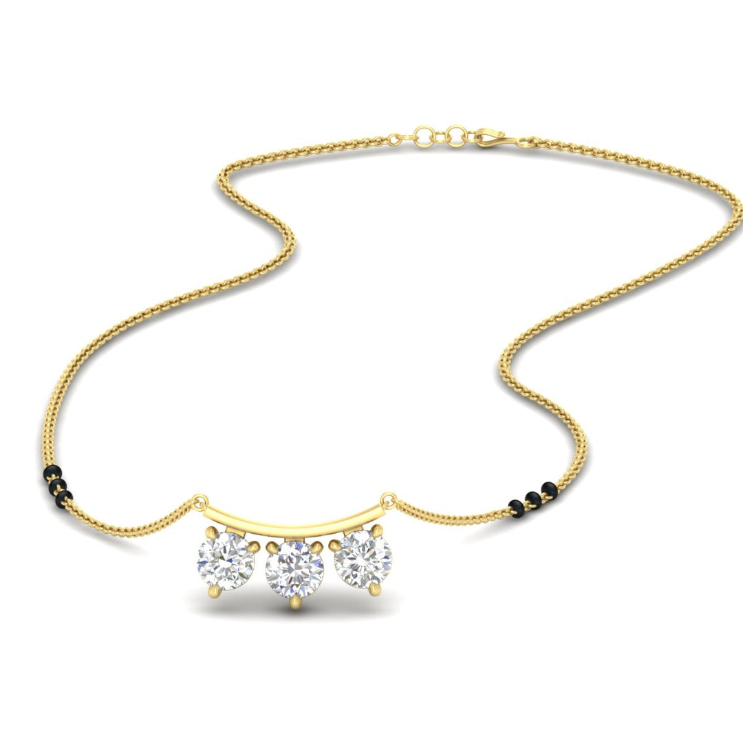 Classic Trio Diamond Mangalsutra Necklace