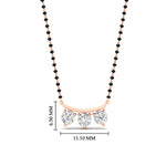 Load image into Gallery viewer, Classic Trio Diamond Mangalsutra Necklace