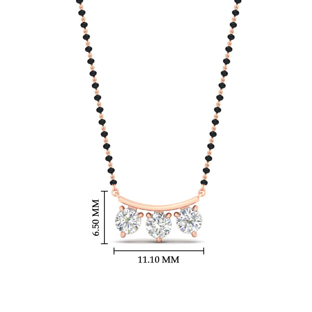 Classic Trio Diamond Mangalsutra Necklace