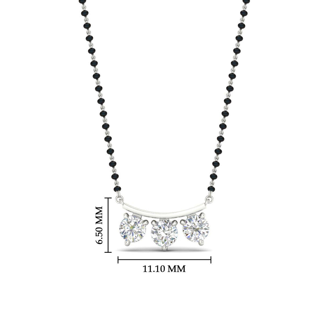 Classic Trio Diamond Mangalsutra Necklace