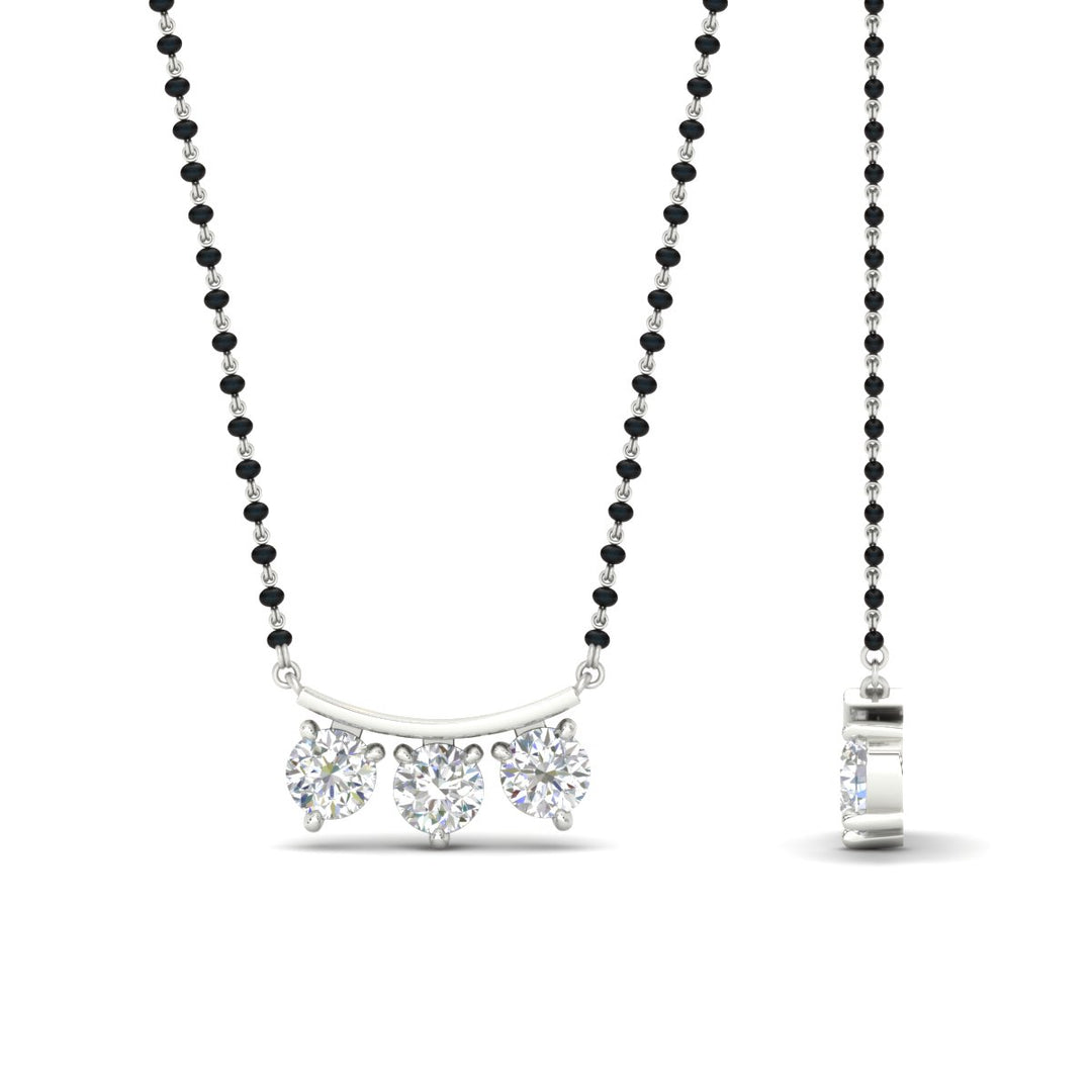 Classic Trio Diamond Mangalsutra Necklace