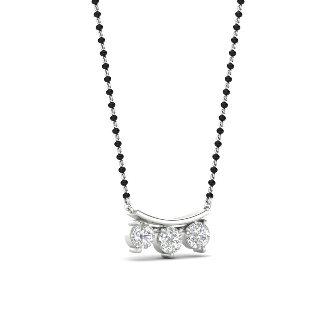 Classic Trio Diamond Mangalsutra Necklace