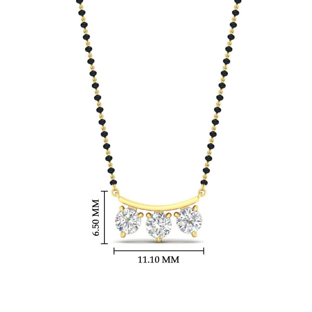 Classic Trio Diamond Mangalsutra Necklace